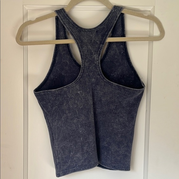 Vintage Express 1987 Collection Racerback Tank  Y2K Acid Wash Stretch Top (L) - Picture 3 of 8